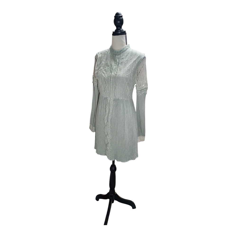 Altar'd State Soft Green Long Sleeve Dress
